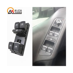 5ND959857 Power Window Master Switch Control Button For VW Jetta Tiguan - Chrome