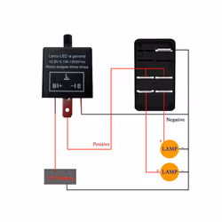 12V 20A Red Led HAZARD WARNING Rocker Switch Light Illumination Adjustable - Switch Only