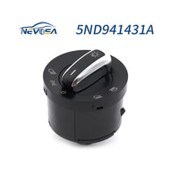 5ND941431A Chrome Car Headlight Switch Fog Lamp Light For VW Golf 5 6 - 5ND941431A