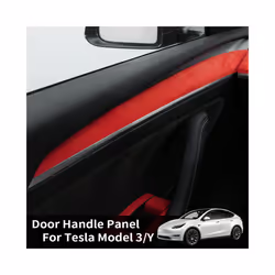 Door Handle Panel Trim Cover For Tesla Model 3 Y 2020-2023 Door Stickers - Black