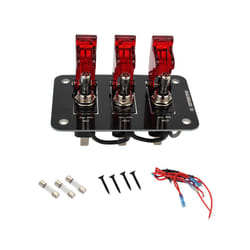 12V 24V Toggle Switch Panel Light Breaker Ignition Start Stop Buttons - Red