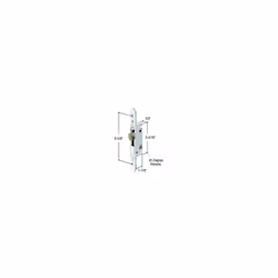 CRL Mortise Lock for Sliding Glass Patio Doors  Round End Face Plate  4-5/8"" Screw Holes  45176; Keyway