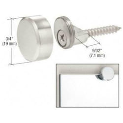CRL Chrome Brass Round Mirror Edge Fixings Clips Brackets x 4 6mm