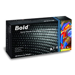 Bold 73996 Nitrile Powder Free Examination Glove, 5 mL, Small, Black (Pack of 100)