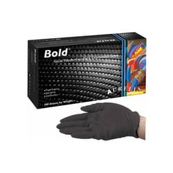 AURELIA Bold Strong Black Powder Free Nitrile Disposable Gloves Medium 100 Pack