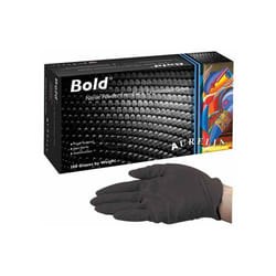 AURELIA Bold Strong Black Powder Free Nitrile Disposable Gloves X-Large 100 Pack
