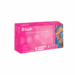 Blush Powder Free Nitrile Examination Glove, Medium, Pink Pack of 200