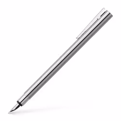 Neo Slim 342002 Fountain Pen Stainless Steel Nib Width EF Shiny Silver