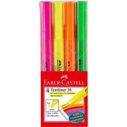 Faber-Castell Textliner 38 marker 4 pc(s) Green, Orange, Pink, Yellow