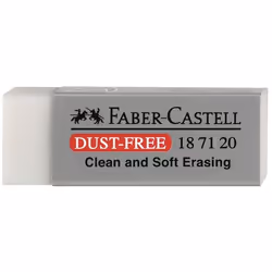 Faber-Castell DUST-Free eraser series for lead and color pencils cause less dust and do not contain harmful phthalate plastic ...