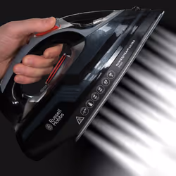 Russell Hobbs Steam Iron [3100W, 210 g/min extra steam boost, 70 g/min steam] Power Steam (350ml, ceramic soleplate, se