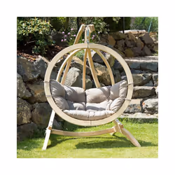 Globo Chair - Spruce Wood/Polypropylene - L69 x W118 x H121 cm - Taupe