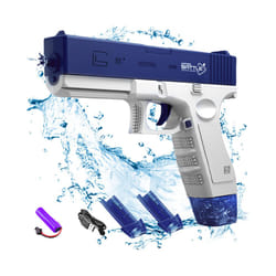 M1911 Glock Electric Water Gun - High-Quality Rechargeable Kids Toy with - Blue 2 Clips