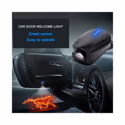Car Door USB Charging LED Wireless Welcome Light Laser Projector Logo - 1Pcs, H
