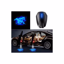 Car Door USB Charging LED Wireless Welcome Light Laser Projector Logo - 1Pcs, A