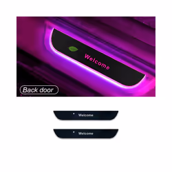 4/2 Pcs Customized Car Door Sill illuminated Light logo Projector Lamp - For S-AAB, Back Door - 2Pcs