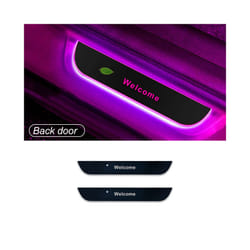 4/2 Pcs Customized Car Door Sill illuminated Light logo Projector Lamp - For S-AAB, Back Door - 2Pcs