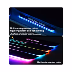 4/2 Pcs Customized Car Door Sill illuminated Light logo Projector Lamp - For S-UZUKI, Back Door - 2Pcs