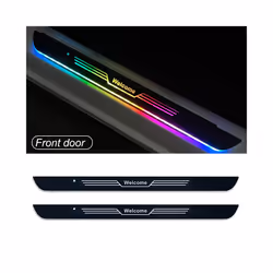 4/2 Pcs Customized Car Door Sill illuminated Light logo Projector Lamp - For M-INI, Front - A - 2Pcs