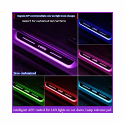 Customized Car door Sill light logo Projector lamp Power Moving LED Welcome - Customized, 2 PCS Rear door