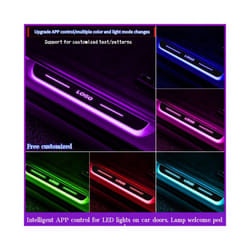 Customized Car door Sill light logo Projector lamp Power Moving LED Welcome - Customized, 2 PCS Front door