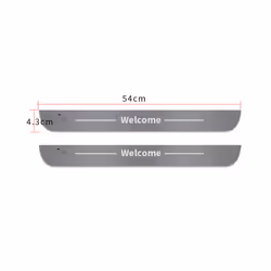 NEW Customized Dynamic LED Welcome Car Scuff Plate Pedal Threshold Door - For Welcome, 2pcs Front door