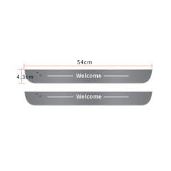 NEW Customized Dynamic LED Welcome Car Scuff Plate Pedal Threshold Door - For Welcome, 2pcs Front door