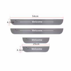 NEW Customized Dynamic LED Welcome Car Scuff Plate Pedal Threshold Door - Customized, 4pcs Set
