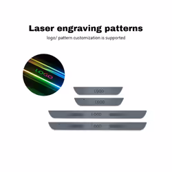 NEW Customized Car door illuminated sill Light Logo Projector Lamp Power - Customized, 2pcs Front door