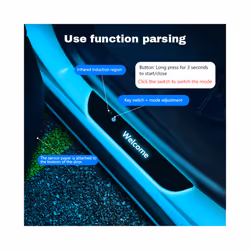 Customized Car Door illuminated Sill light Logo Projector Lamp USB Power - Customized, 2pcs Rear door