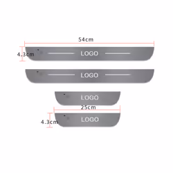 Customized Car Door illuminated Sill light Logo Projector Lamp USB Power - Customized, 4pcs Set