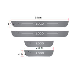 Customized Car Door illuminated Sill light Logo Projector Lamp USB Power - Customized, 4pcs Set