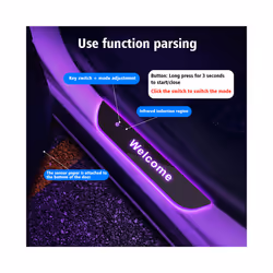 New Carbon fiber Customized Car Door illuminated Sill Logo Projector Lamp - Customized, 4pcs Set