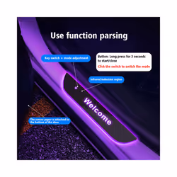 New4/2 Pcs Customized Car Door Sill Light RGB Colour Car Scuff Plate Pedal - For C-HEVROLET, A-4Pcs