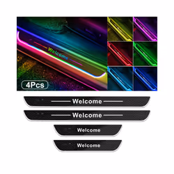 New4/2 Pcs Customized Car Door Sill Light RGB Colour Car Scuff Plate Pedal - For J-eep, A-4Pcs