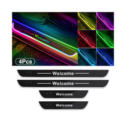 New4/2 Pcs Customized Car Door Sill Light RGB Colour Car Scuff Plate Pedal - For K-ia, A-4Pcs