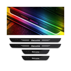 New4/2 Pcs Customized Car Door Sill Light RGB Colour Car Scuff Plate Pedal - For C-HEVROLET, B-4Pcs