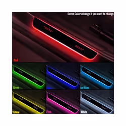 [Customized] Car door illuminated sill light logo Projector lamp USB Power - For DODGE, 2PCS Rear Door