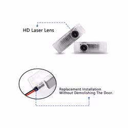 2Pcs LED Car Door Welcome Lights Courtesy Lamp Logo Shadow Projector - 4PCS, X2