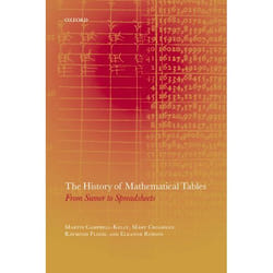 ISBN The History of Mathematical Tables ( From Sumer to Spreadsheets ) English