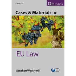 ISBN Cases & Materials on EU Law 720 pages English