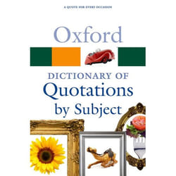 ISBN Oxford Dictionary of Quotations by Subject book 592 pages