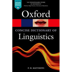 ISBN The Concise Oxford Dictionary of Linguistics English