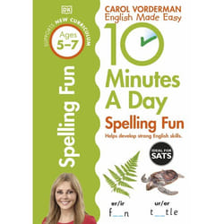 ISBN 10 Minutes a Day Spelling Fun Ages 5-7 Key Stage 1 book Educational English Paperback 80 pages