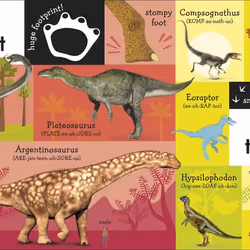 ISBN 100 First Dinosaur Words book Educational English Hardcover 16 pages