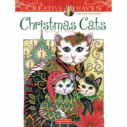 Dover Publications Creative Haven Christmas Cats Coloring Book, Children's coloring book