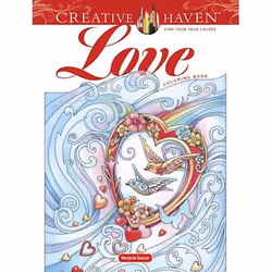 Dover Publications Creative Haven Love Coloring Book, 64 pages, Coloring book/album