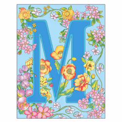 Dover Publications Creative Haven Beautiful Floral Alphabet Designs Coloring Book Coloring book/album
