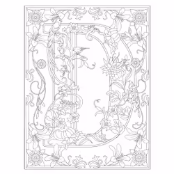 Dover Publications Creative Haven Beautiful Floral Alphabet Designs Coloring Book Coloring book/album