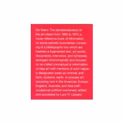 ISBN Six Years: The Dematerialization of the Art Object from 1966 to 1972, Art & design, English, Paperback, 294 pages